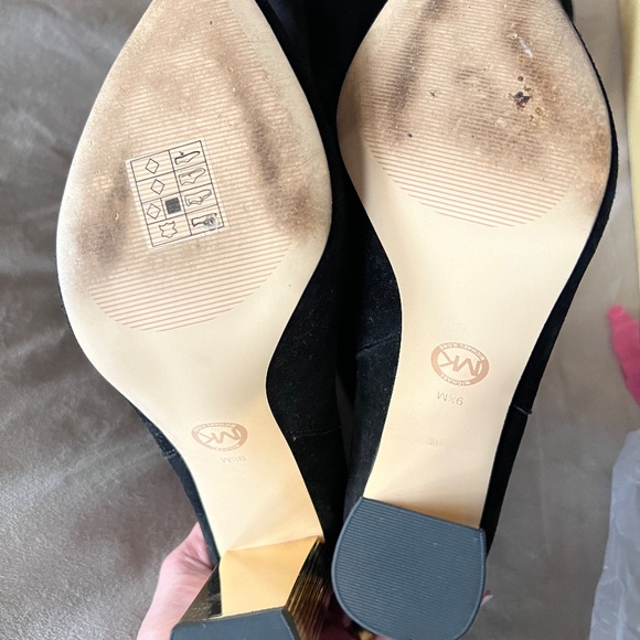 MICHAEL Michael Kors Gold Paloma Black Suede Over-The-Knee Boot - Picture 9 of 11